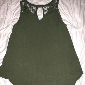 Olive green tank top. Old navy.